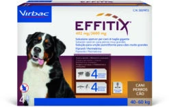 Virbac Pipetas Effitix Spot On Antiparasitariopara Perros De 40 A 60 Kg (402mg/3600mg)