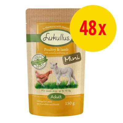 Lukullus Mini Sin Cereales 48 X 150 G - Pack Ahorro 3 Lukullus Mini Sin Cereales 48 X 150 G - Pack Ahorro