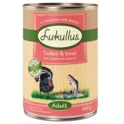 Lukullus Adult Sin Cereales 6 X 400 G -Productos Para Perros 1 lk 400g adult turkeytrout 1000x1000 3