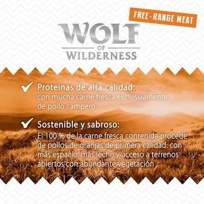 Wolf Of Wilderness Free Range 6 X 400 G 5 Wolf Of Wilderness Free Range 6 X 400 G - Imagen 3
