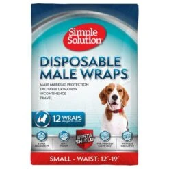 Simple Solution Pañal Desechable Para Perros Macho 12 Simple Solution Pañal Desechable Para Perros Macho -Productos Para Perros 265996 pla simplesolution disposable male wrap small hs 01 0