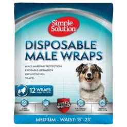 Simple Solution Pañal Desechable Para Perros Macho 13 Simple Solution Pañal Desechable Para Perros Macho -Productos Para Perros 265997 pla simplesolution disposable male wrap medium hs 01 6