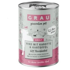 GRAU Ave, Chirivía Y Brécol Comida Húmeda Para Perros 9 GRAU Ave, Chirivía Y Brécol Comida Húmeda Para Perros -Productos Para Perros 268399 pla grau hundefutter menue rind karotte kartoffel 400g hs 01 7 1