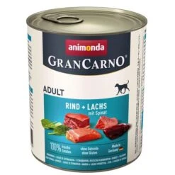 Animonda GranCarno Original Adult 12 X 800 G - Pack Ahorro -Productos Para Perros 27992 pla animonda grancarno rindlachsuspinat 800g 9
