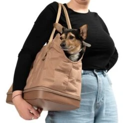 Bolso De Transporte TIAKI Premium Camello Para Mascotas -Productos Para Perros 295114 premium umhaengetasche camello fg 4534 6