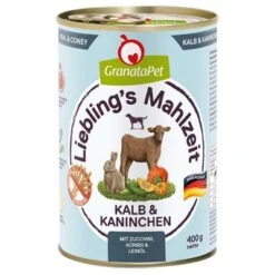 Granatapet Liebling's Mahlzeit 6 X 400 G -Productos Para Perros 362498 pla granatapet lieblings mahlzeit kalbkaninchen 6x400g hs 01 7