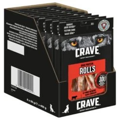 Crave Maxi High Protein Rolls Snacks Para Perros -Productos Para Perros 371398 mars crave maxi highprotein rolls rind hs 02 8