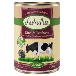 Pack Ahorro: Lukullus 24 X 400 G -Productos Para Perros 400g rind truthahn 1000x1000 9