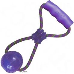 KONG Squeezz Ball Pelota Con Cuerda Para Perros -Productos Para Perros 60977 kong large squeezz ball with handle purple 2