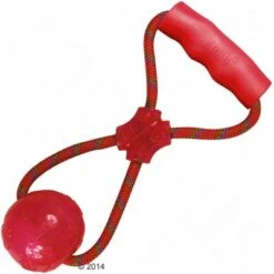 KONG Squeezz Ball Pelota Con Cuerda Para Perros -Productos Para Perros 60977 kong large squeezz ball with handle red 8