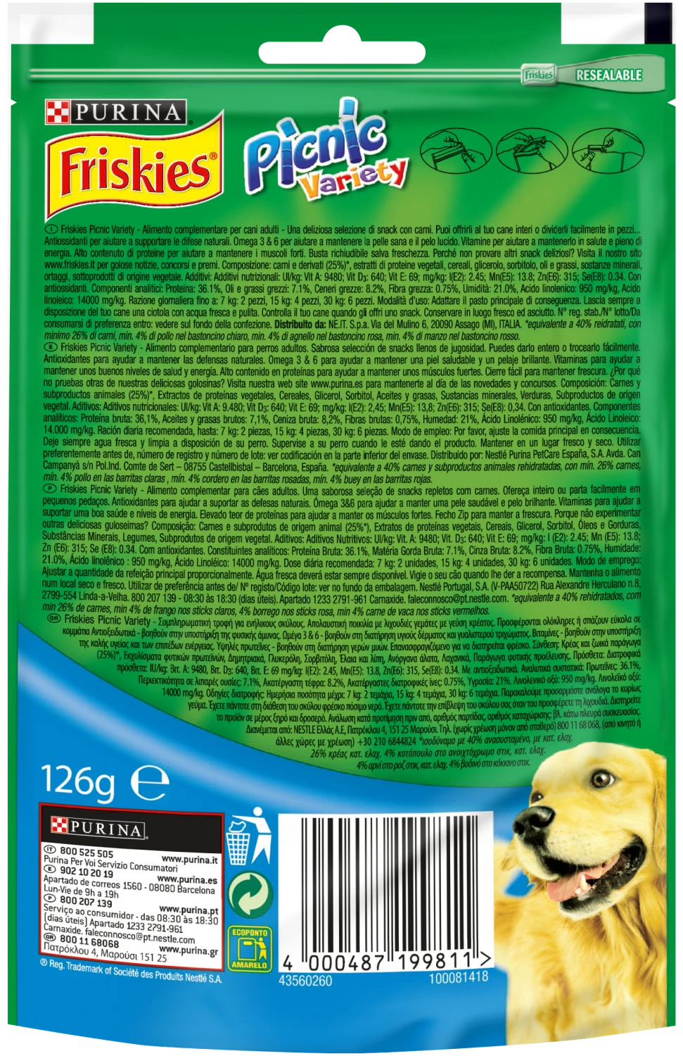 FRISKIES Pack 8 Picnic Sticks Maxi Variety 5 FRISKIES Pack 8 Picnic Sticks Maxi Variety - Imagen 3