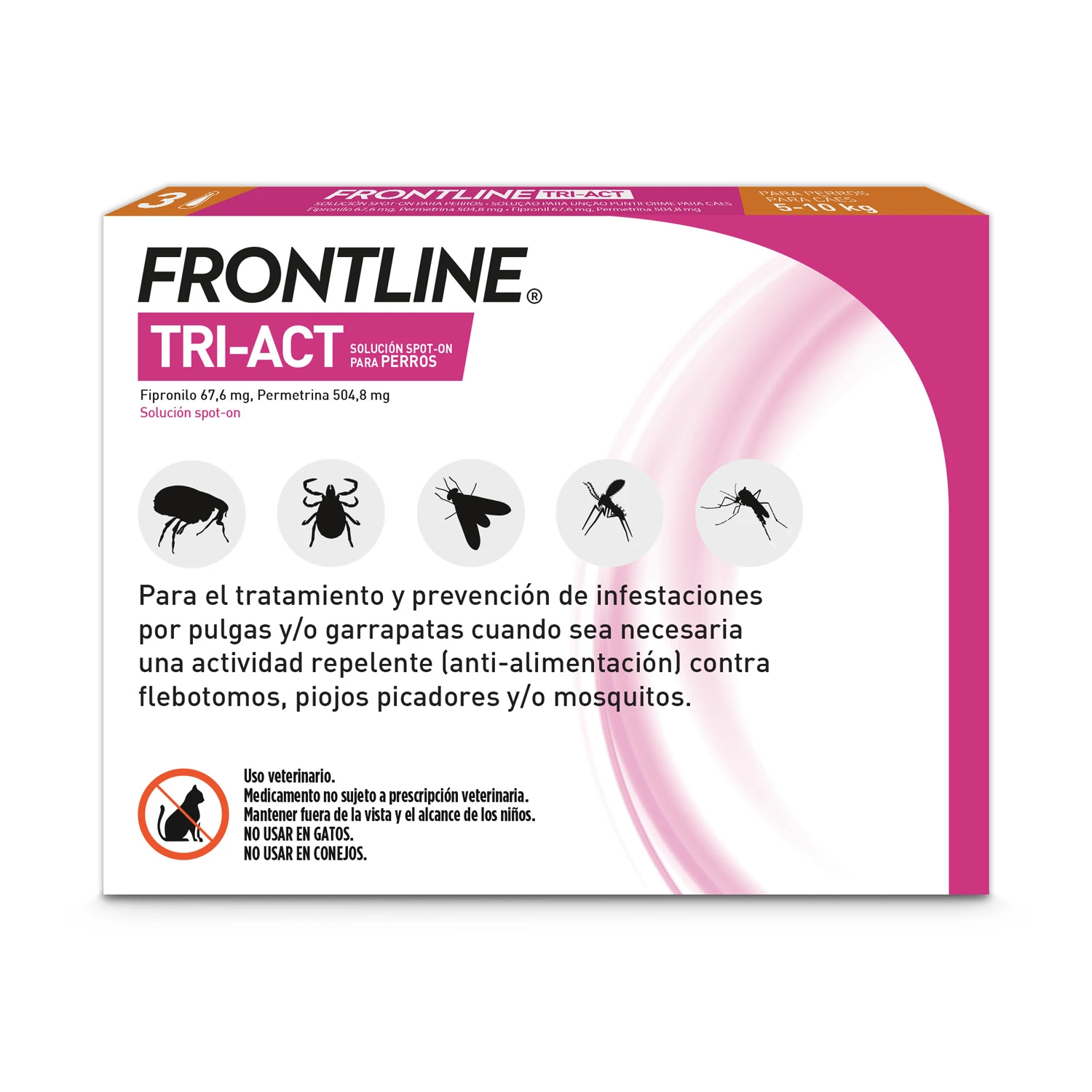 Frontline Pipetas Tri-Act Solución Spot-On Para Perros De 5-10 Kg 4 Frontline Pipetas Tri-Act Solución Spot-On Para Perros De 5-10 Kg - Imagen 2