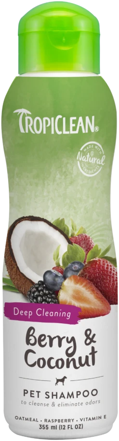 Tropiclean Champú Moras Y Coco 26 Tropiclean Champú Moras Y Coco -Productos Para Perros champu de bayas coco 355 ml 1