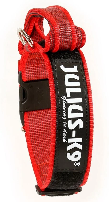 Julius K9 Collar Color & Gray IDC Con Asa Rojo 3 Julius K9 Collar Color & Gray IDC Con Asa Rojo