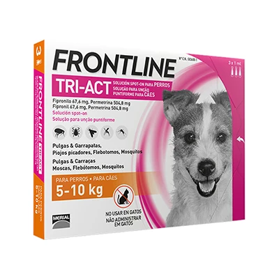Frontline Pipetas Tri-Act Solución Spot-On Para Perros De 5-10 Kg 5 Frontline Pipetas Tri-Act Solución Spot-On Para Perros De 5-10 Kg - Imagen 3