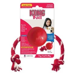 KONG Pelota Con Cuerda -Productos Para Perros kong ball 634fd24853cd0