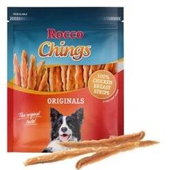 Megapack Rocco Chings Originals Láminas De Carne Para Perros 15 X 250 G -Productos Para Perros originals chicken strips 7