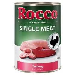 Pack Ahorro Rocco Single Meat 12 X 400 G -Productos Para Perros rocco nf singlemeat 400g turkey 1000x1000 7 1