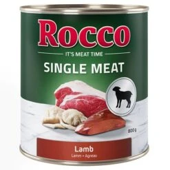 Rocco Single Meat 6 X 800 G Comida Húmeda Para Perros -Productos Para Perros rocco nf singlemeat 800g lamb 1000x1000 8 1