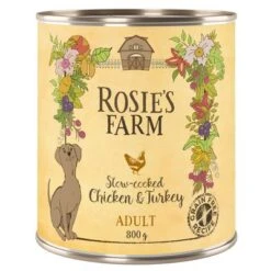 Rosie's Farm Adult 6 X 800 G 15 Rosie's Farm Adult 6 X 800 G -Productos Para Perros rosie sfarm adult chickenturkey 800g 1000x1000 0