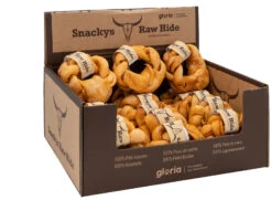 Snackys Rawhide Masticable Donut Trenzado Sabor Miel