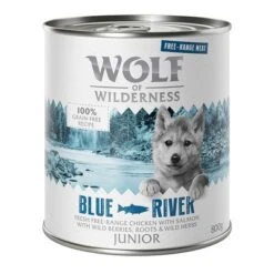 Wolf Of Wilderness Free Range Junior 6 X 800 G -Productos Para Perros wow freerange junior blueriver 800g 1000x1000 1 3